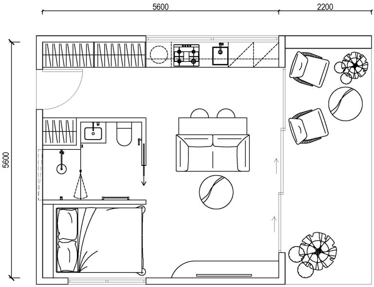 studio apollo floor plan